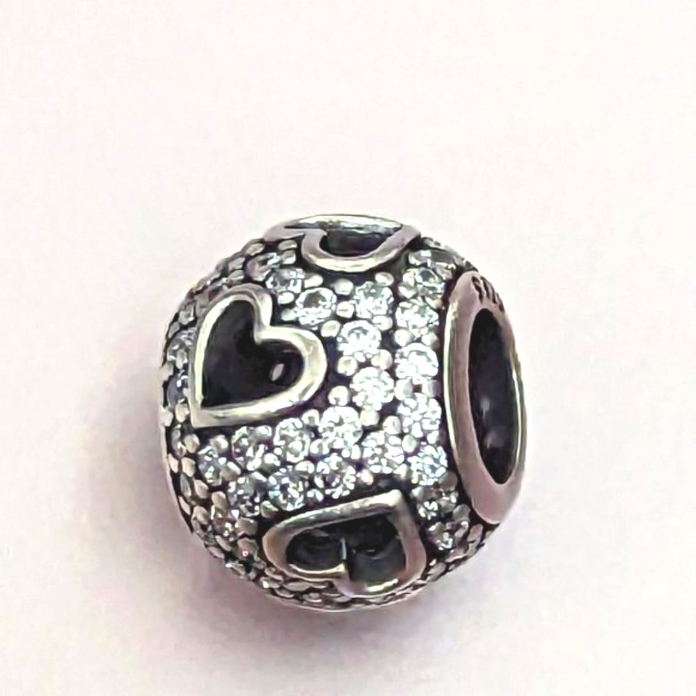 Pandora Tumbling Hearts Charm View 2